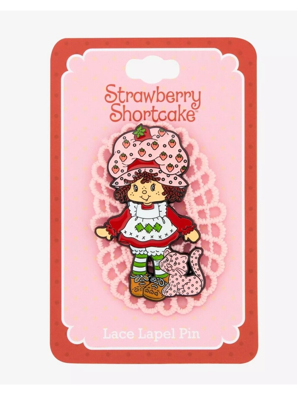 Strawberry Shortcake Enamel Pin: Custard Cat and Lace